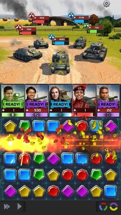 Screen ze hry Atari Combat: Tank Fury