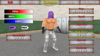 Screen ze hry Wrestling Empire