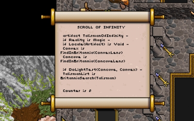 Screen ze hry Ultima VII: The Forge of Virtue