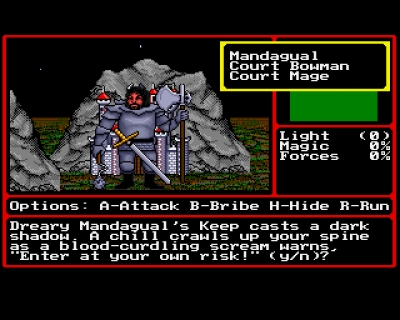 Screen ze hry Might and Magic II: Gates to Another World