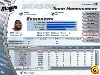 Screen Madden NFL 2002