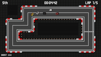 Screen ze hry Retro Pixel Racers