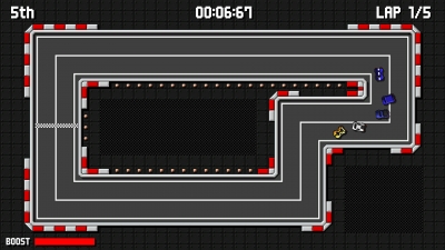 Screen ze hry Retro Pixel Racers