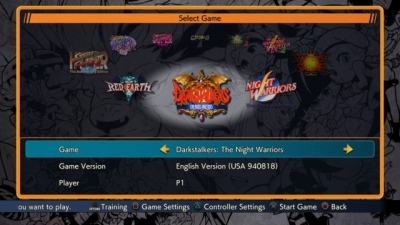 Screen ze hry Capcom Fighting Collection