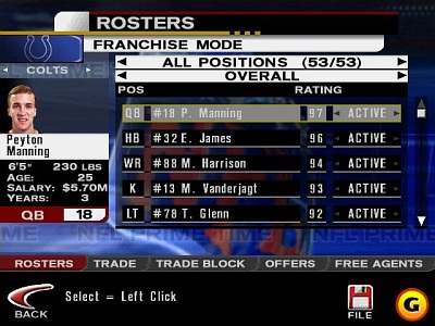 Screen ESPN NFL Prime Time 2002