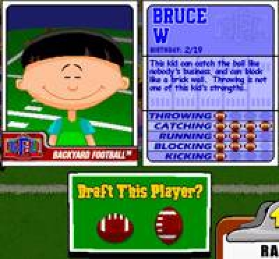 Screen ze hry Backyard Football 2002