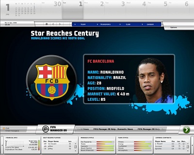 Screen FIFA Manager 09