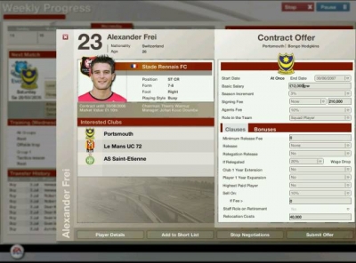 Screen ze hry FIFA Manager 06