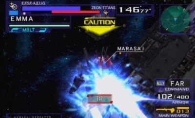 Screen ze hry Mobile Suit Gundam: Gundam vs. Zeta Gundam